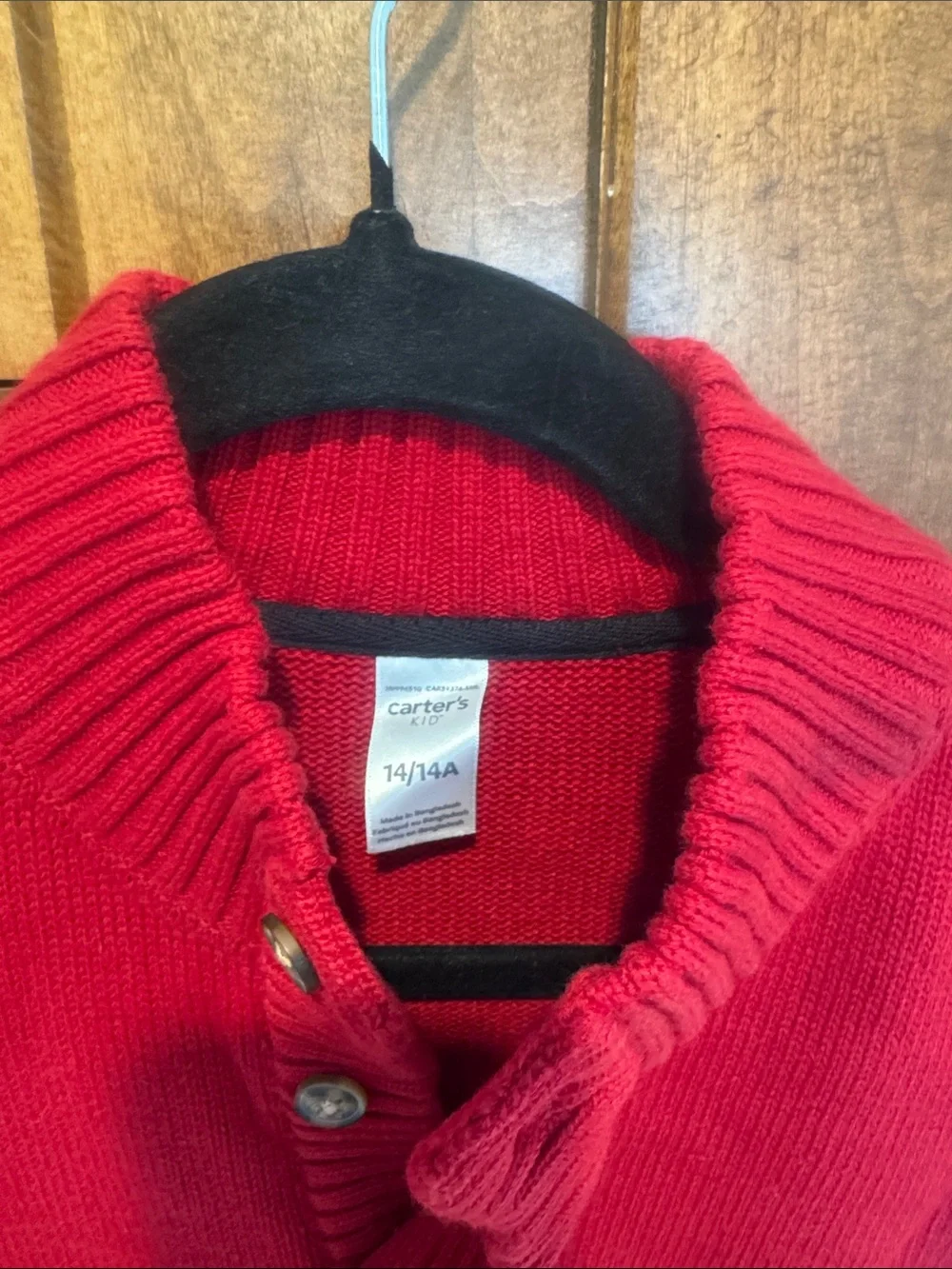 Carter's Red Men's Zip-Front Knit Sweater